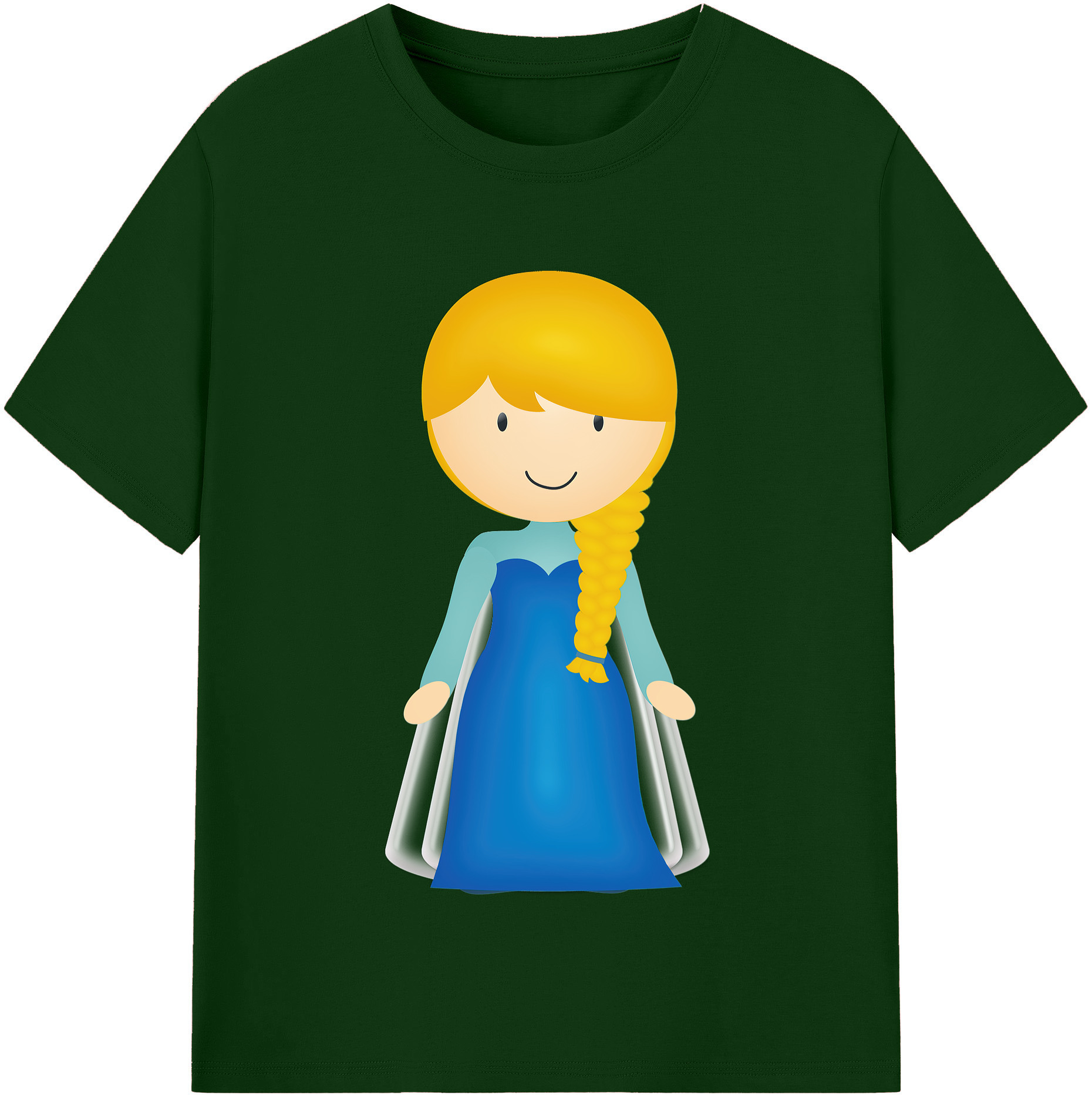 （画像用） アナと雪の女王 アンナ エルサ Frozen Anna Elsa 綿100％半袖Tシャツ（フロントプリント）